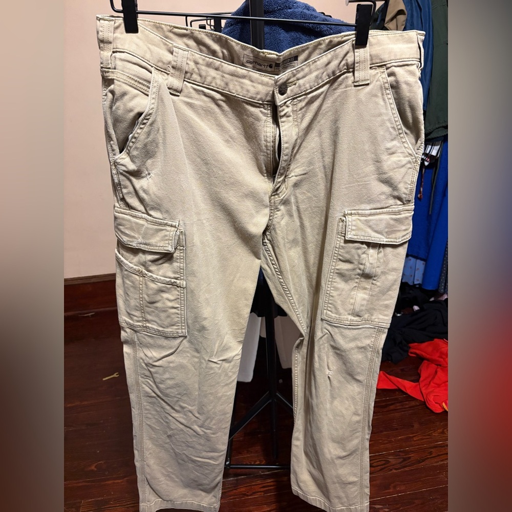 Carhartt Tan Cargo Pants Relaxed Fit